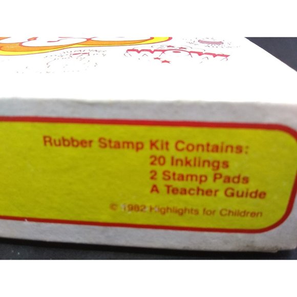 VTG 1982 Inklings Highlights for Children Rubber Stamp Kit READ - Picture 2 of 12